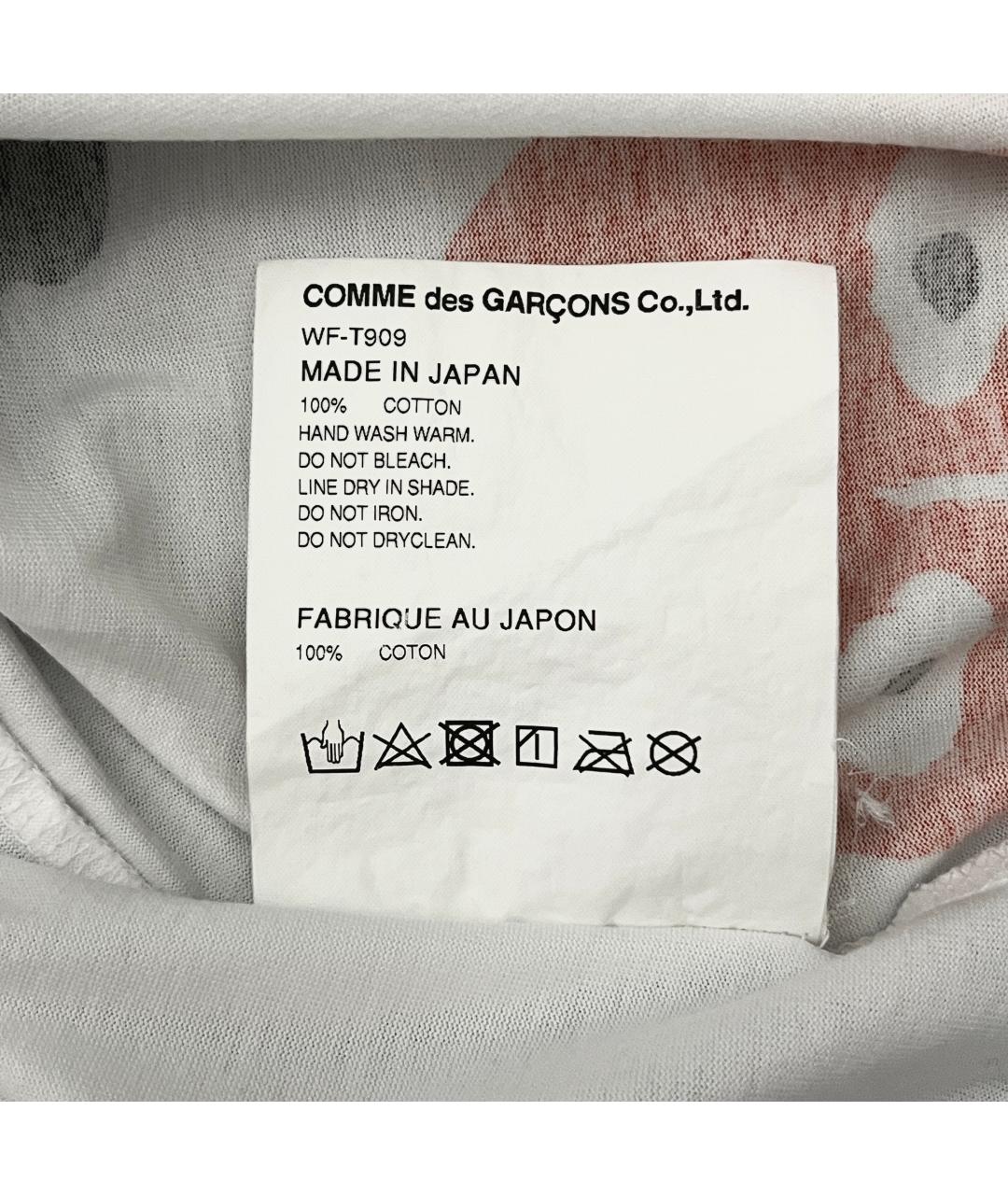 COMME DES GARÇONS Белая хлопковая футболка, фото 6