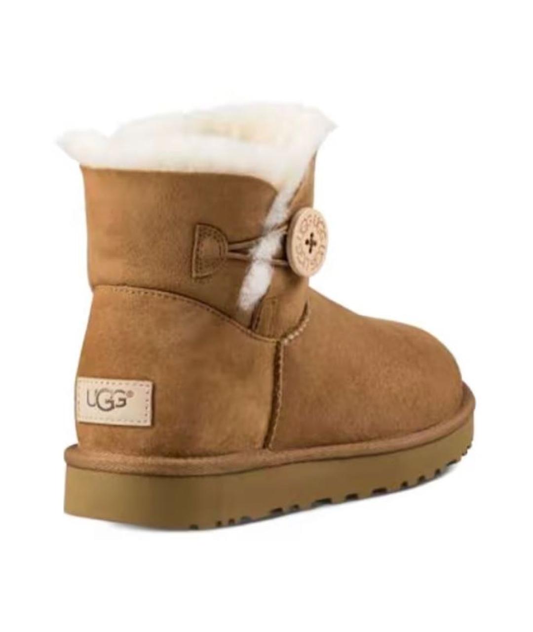 UGG AUSTRALIA Коричневые кожаные ботинки, фото 3