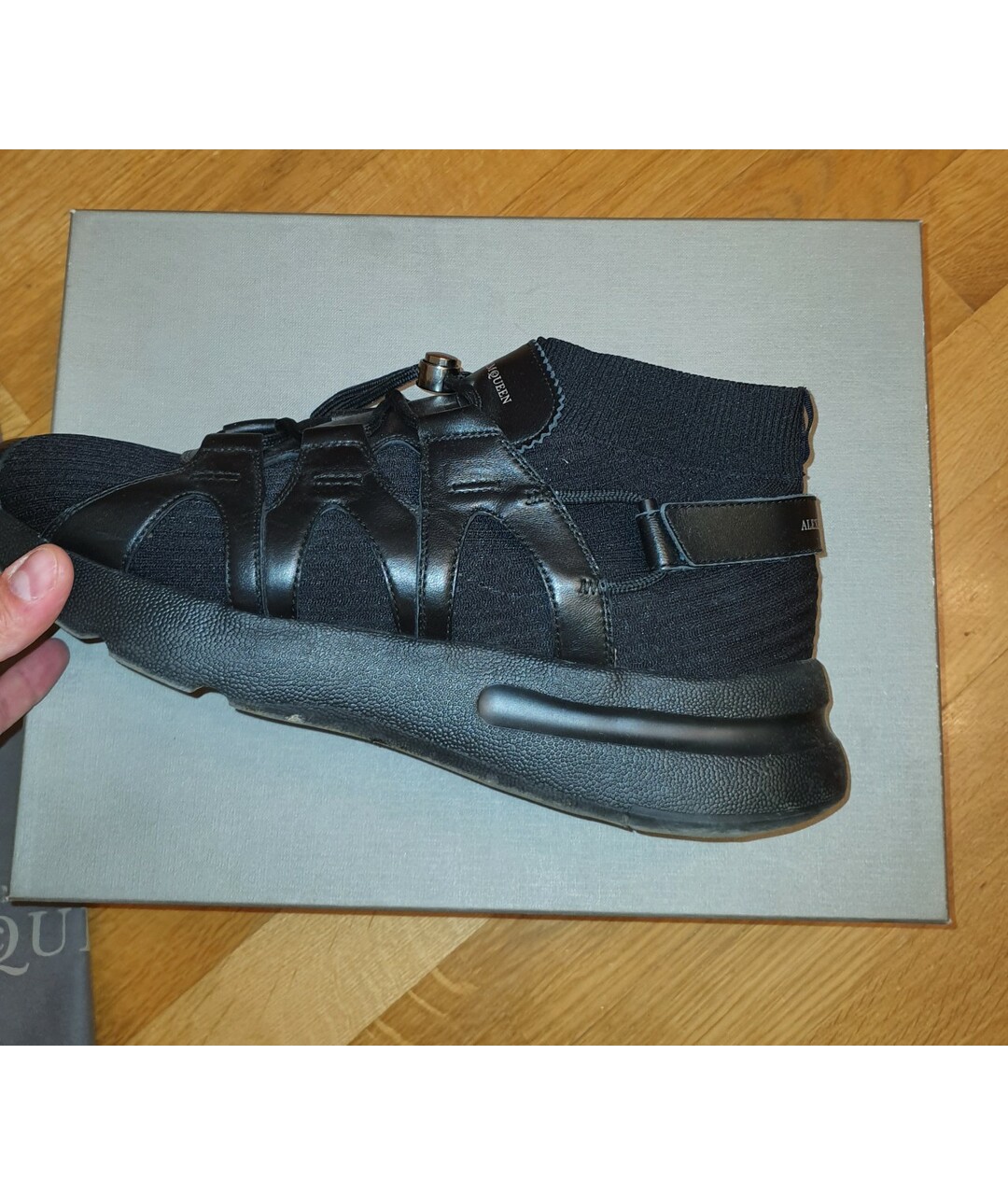 ALEXANDER MCQUEEN Черные низкие кроссовки / кеды, фото 8
