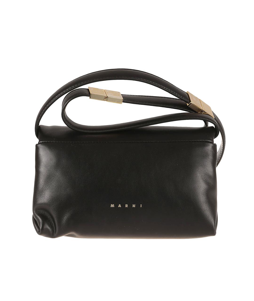 MARNI Черная кожаная сумка через плечо, фото 1