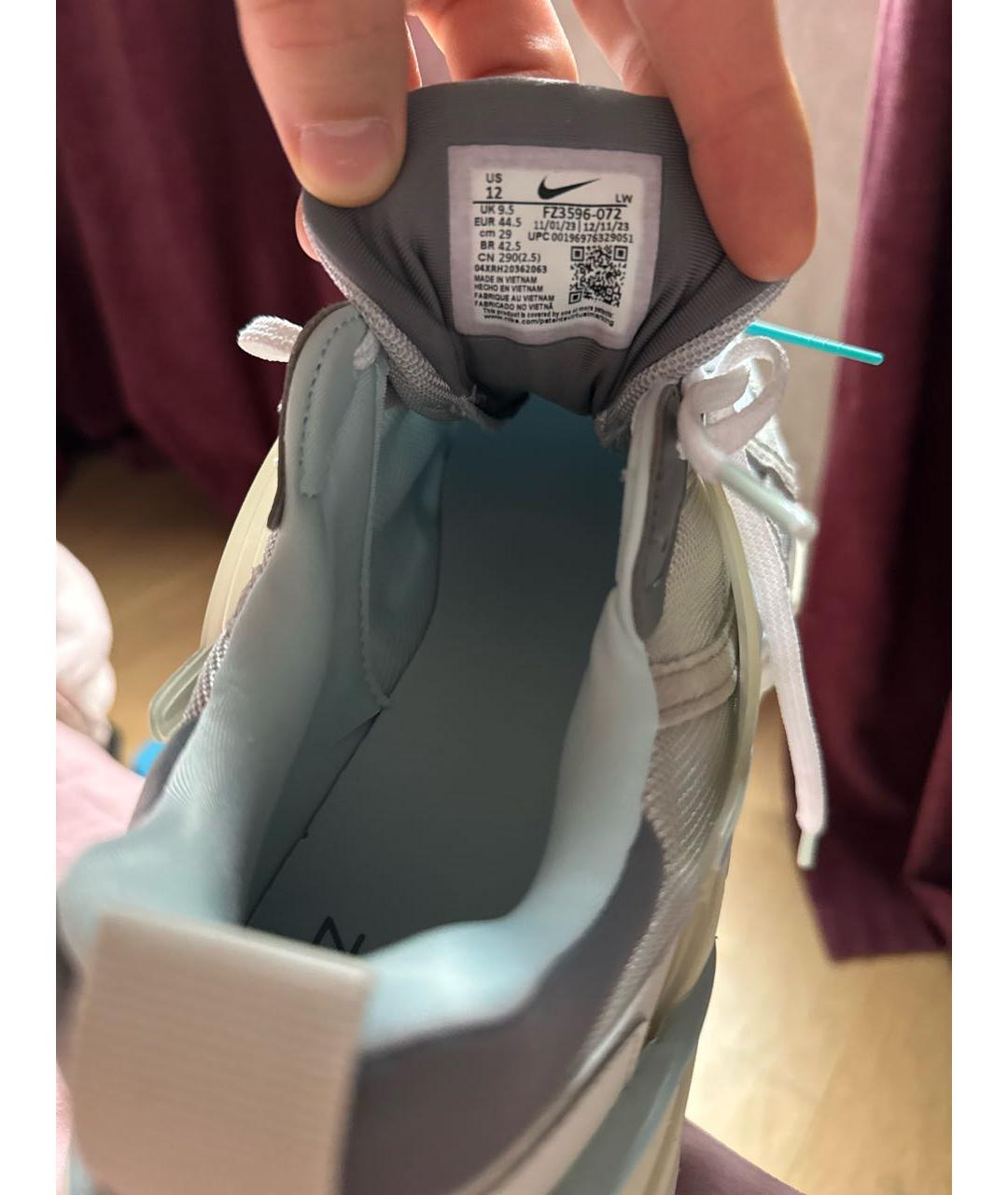 NIKE Серые текстильные низкие кроссовки / кеды, фото 6