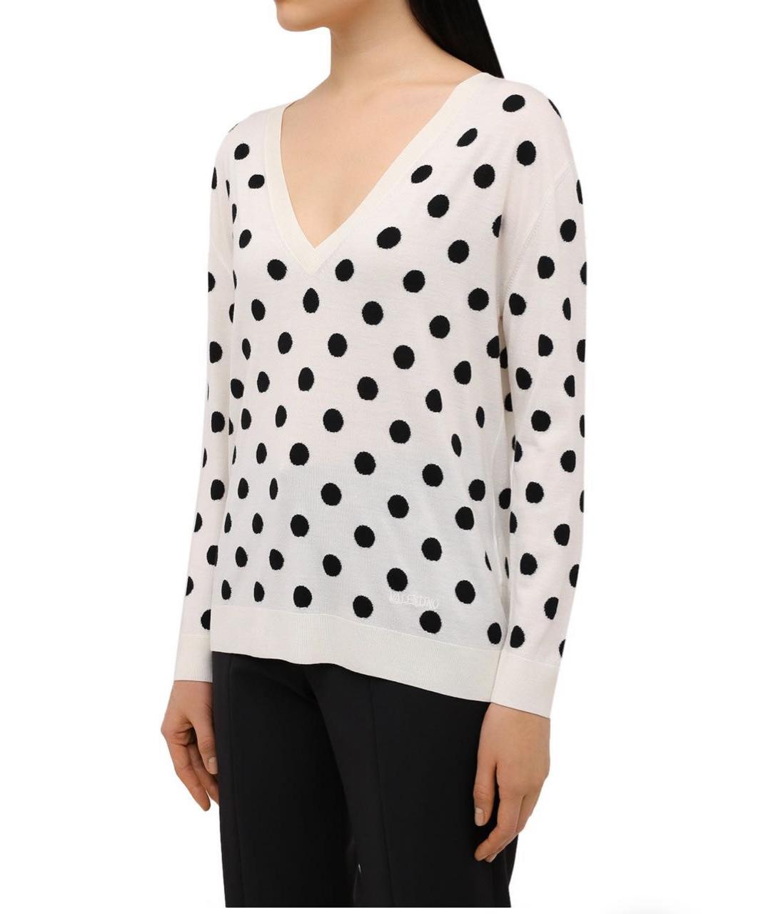 VALENTINO Белый шерстяной джемпер / свитер, фото 3