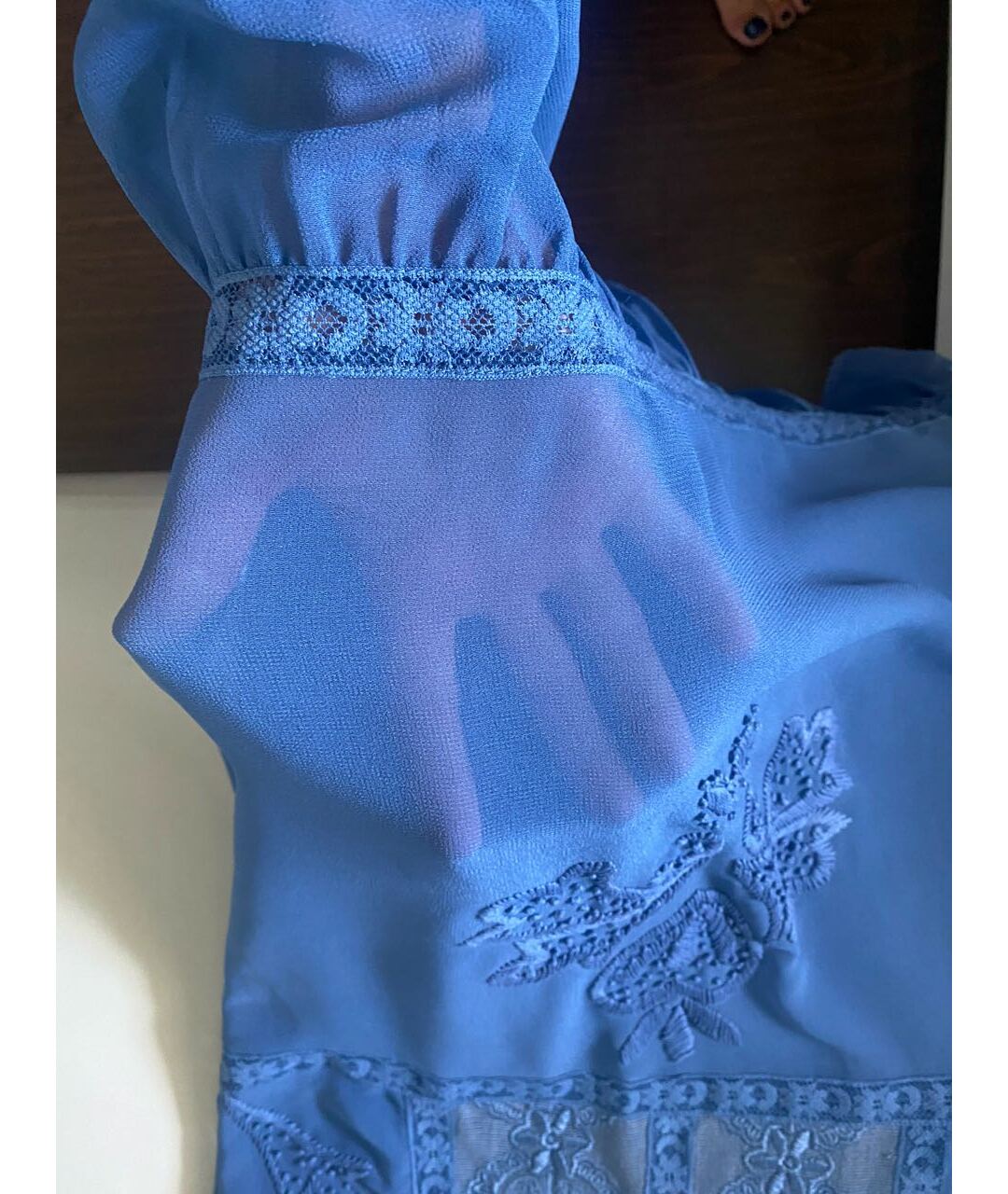 TWIN-SET Голубое повседневное платье, фото 8