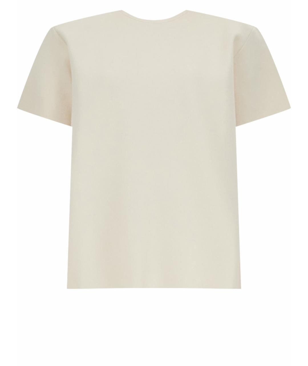 JIL SANDER Бежевая вискозная футболка, фото 1