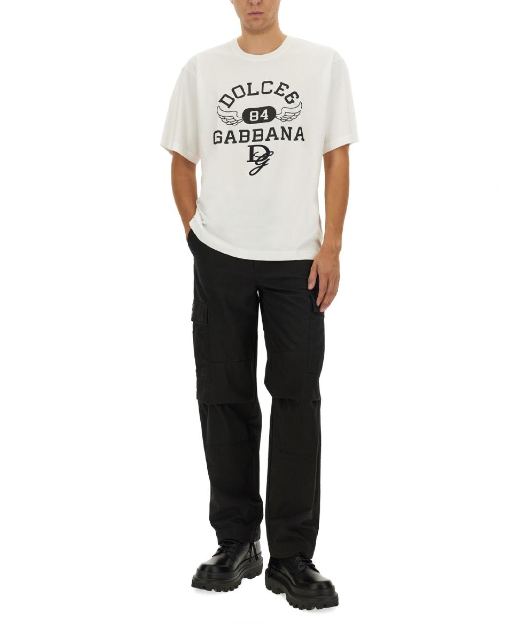 DOLCE&GABBANA Белая хлопковая футболка, фото 3