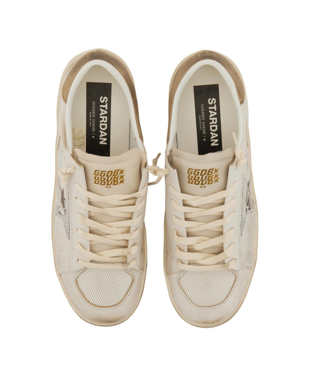 GOLDEN GOOSE DELUXE BRAND Белые кожаные низкие кроссовки / кеды, фото 2