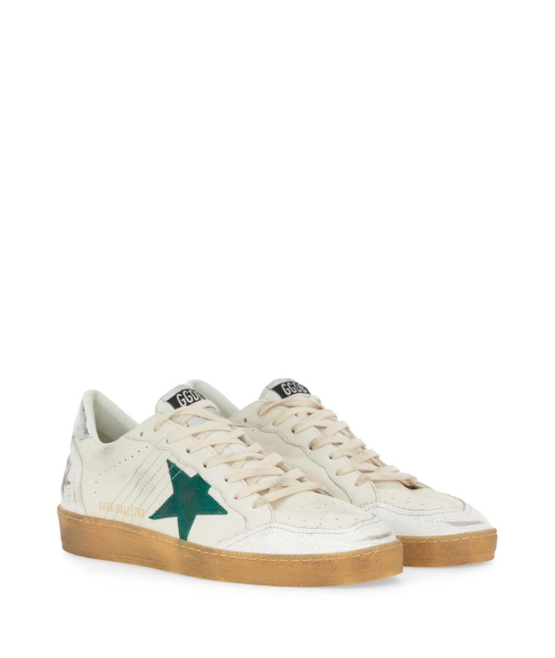 GOLDEN GOOSE DELUXE BRAND Белые кожаные низкие кроссовки / кеды, фото 3