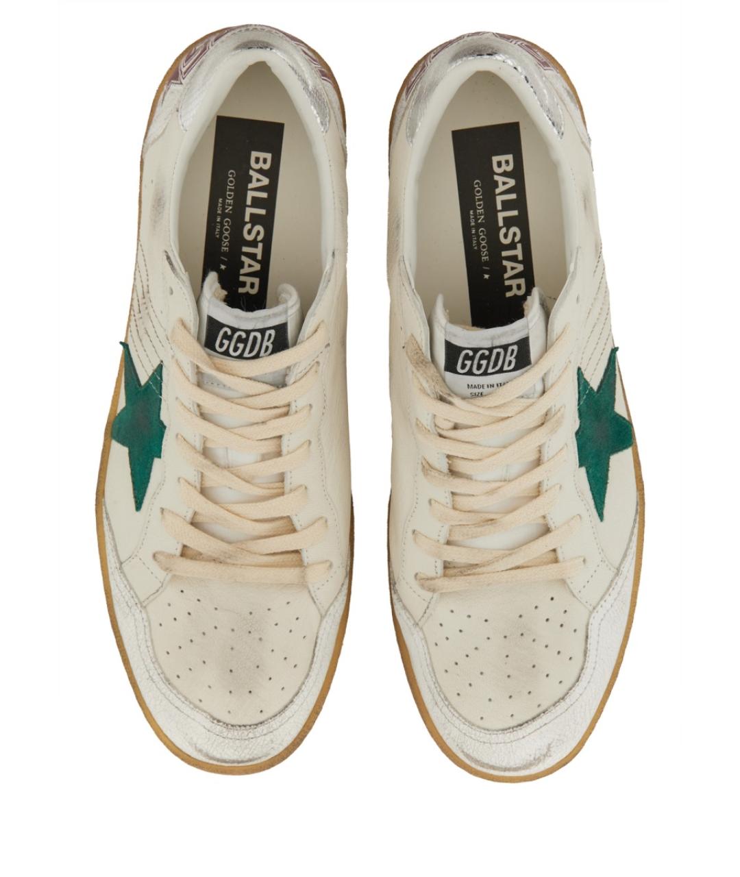 GOLDEN GOOSE DELUXE BRAND Белые кожаные низкие кроссовки / кеды, фото 2