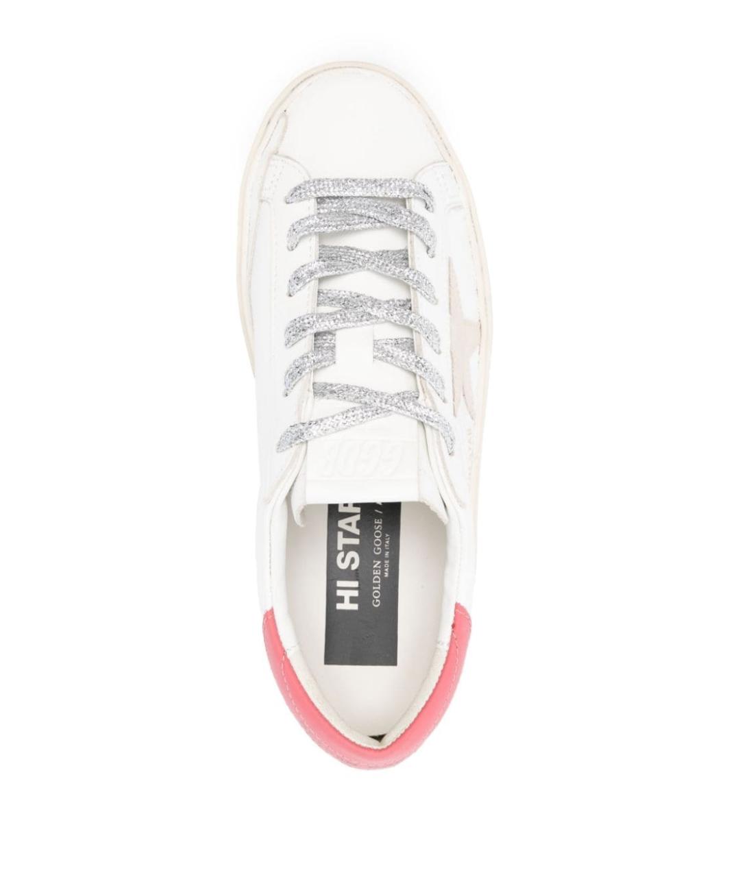 GOLDEN GOOSE Белые кожаные кеды, фото 3