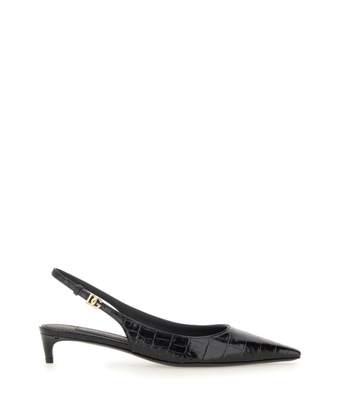 DOLCE&GABBANA Черные туфли из лакированной кожи, фото 1