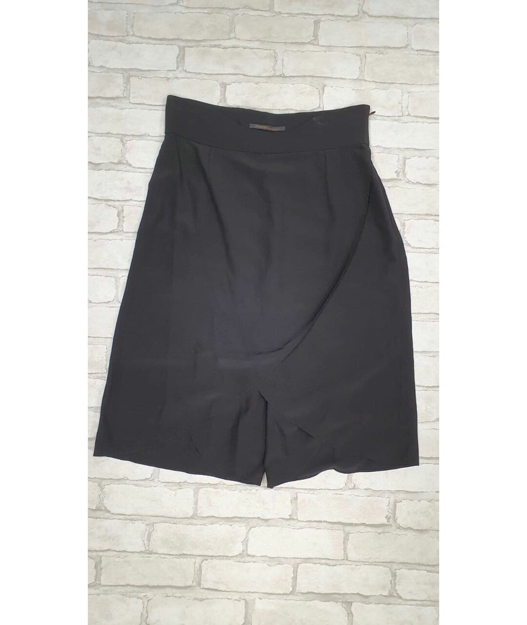 AGNONA Черная шелковая юбка-шорты, фото 5