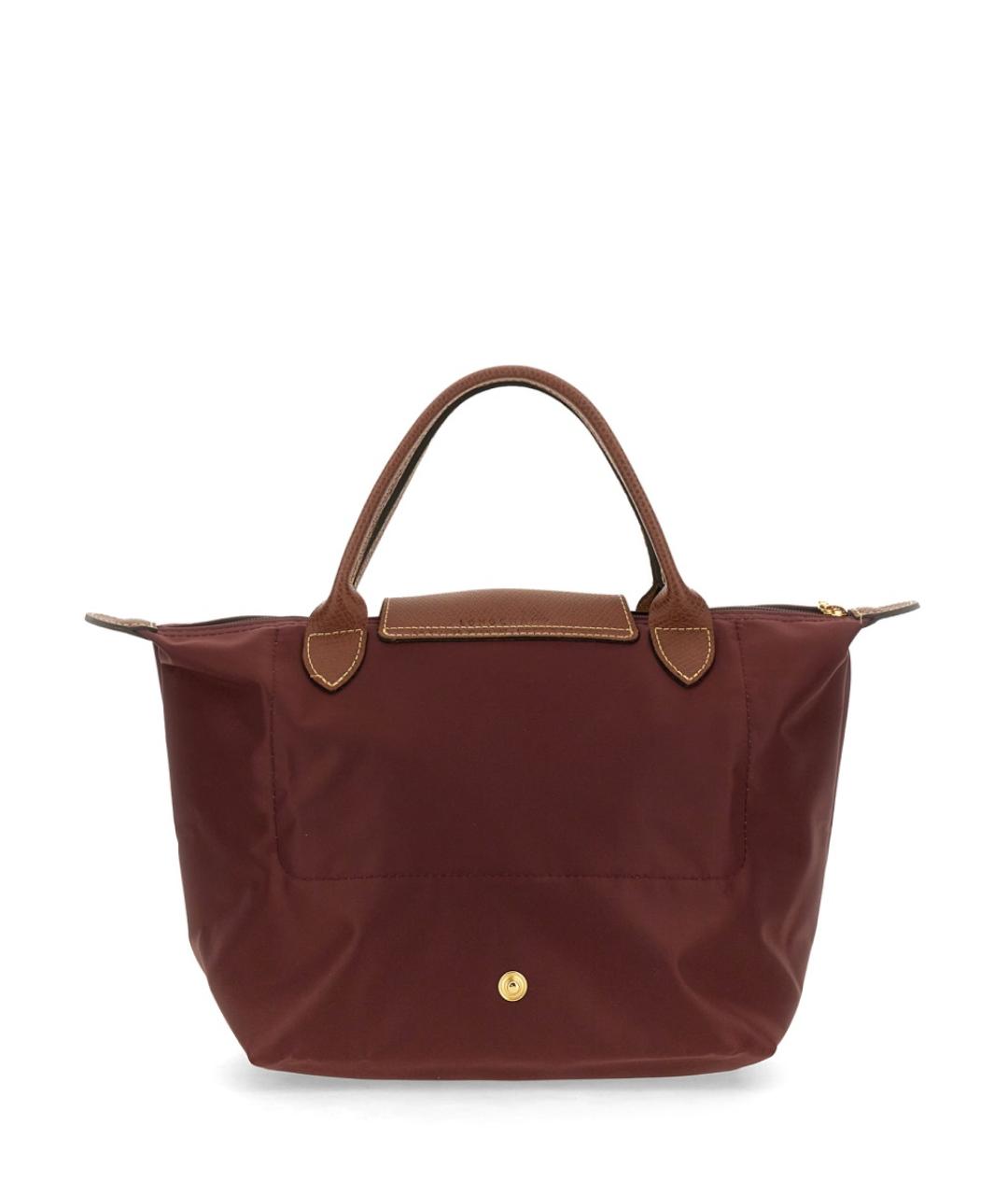 LONGCHAMP Бордовая синтетическая сумка тоут, фото 2