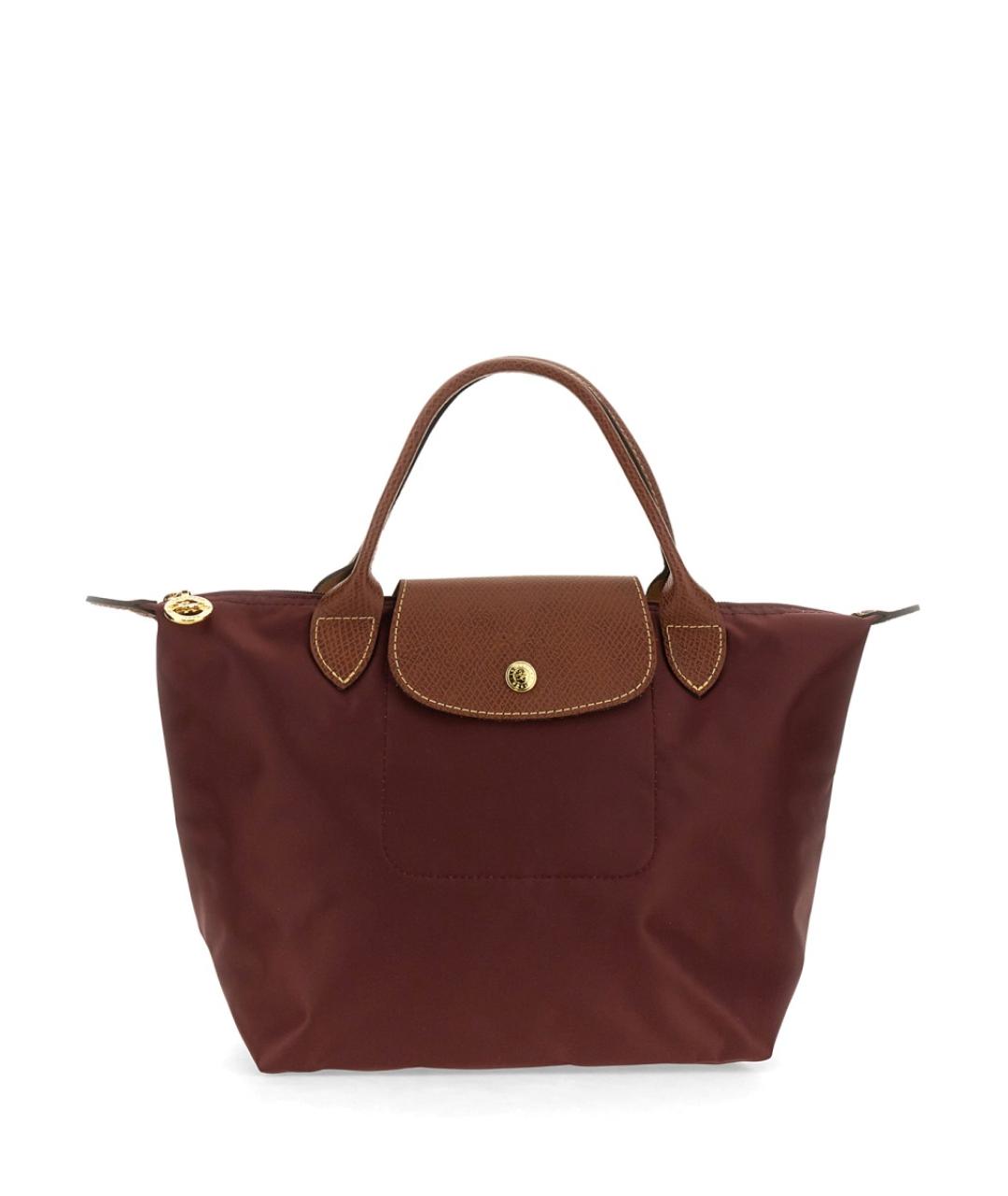 LONGCHAMP Бордовая синтетическая сумка тоут, фото 1