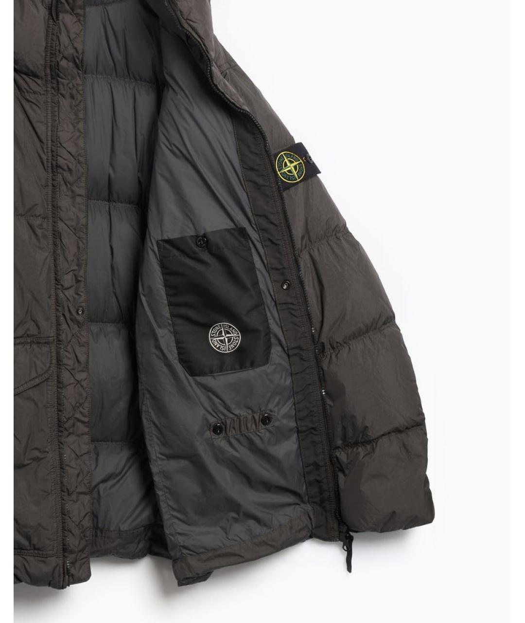 STONE ISLAND Антрацитовый пуховик, фото 4