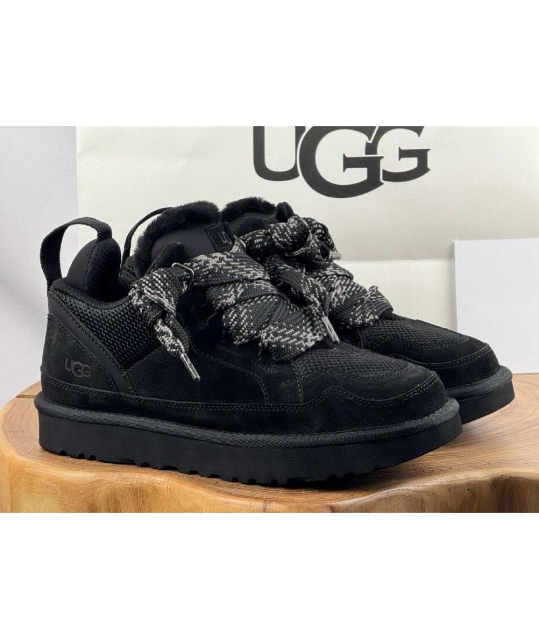 UGG AUSTRALIA Черные замшевые кроссовки, фото 5