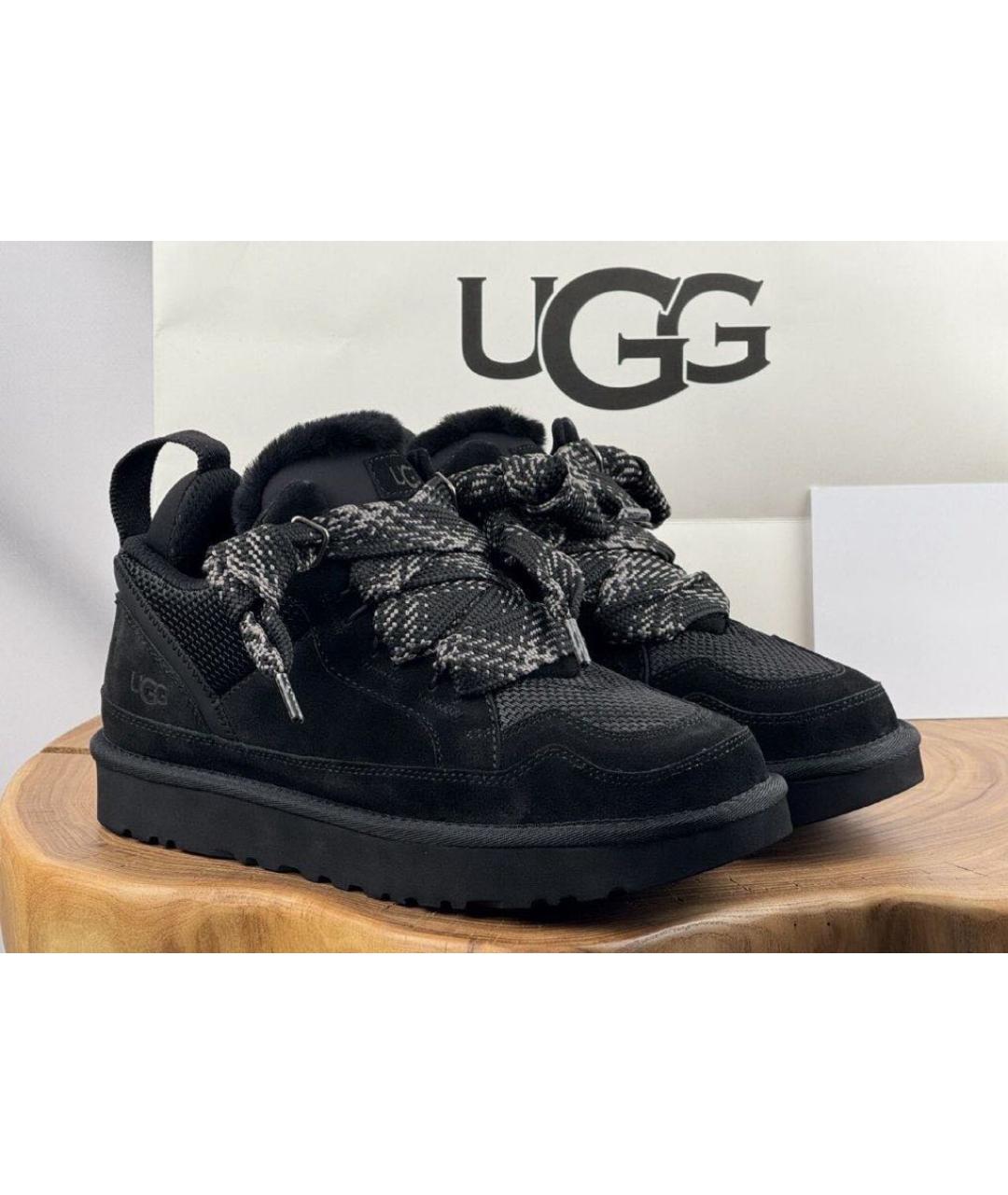 UGG AUSTRALIA Черные замшевые кроссовки, фото 2