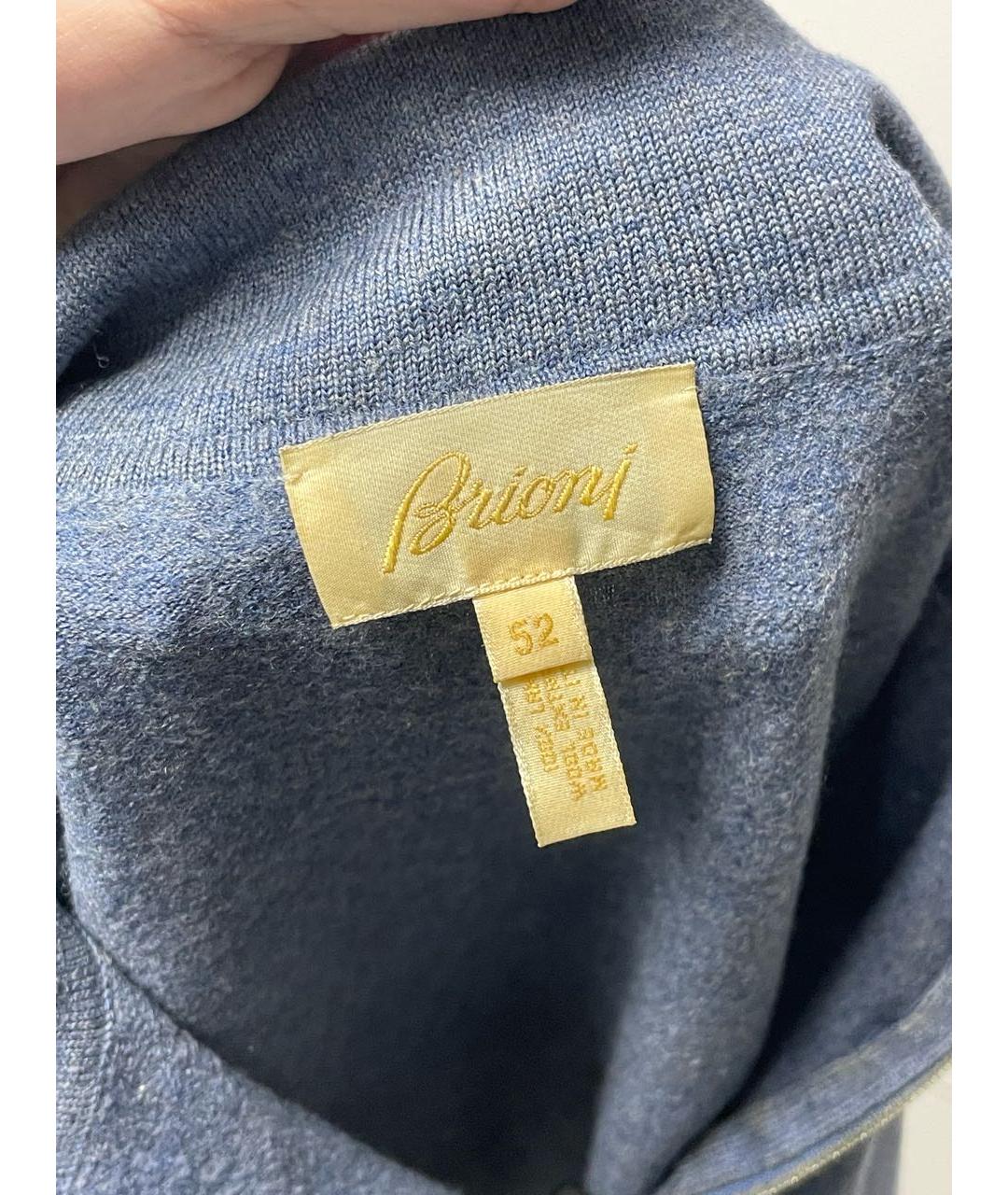 BRIONI Голубой шерстяной джемпер / свитер, фото 5