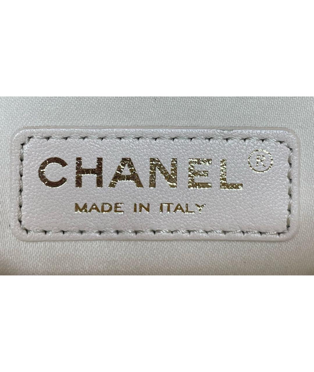 CHANEL Бежевая кожаная сумка тоут, фото 7