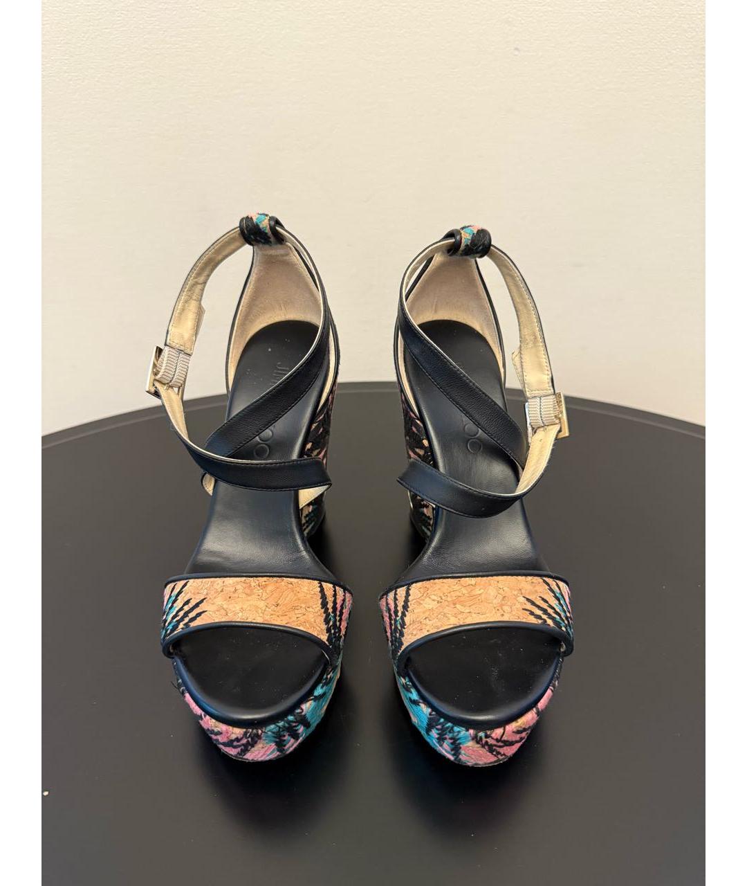 JIMMY CHOO Мульти кожаные босоножки, фото 2