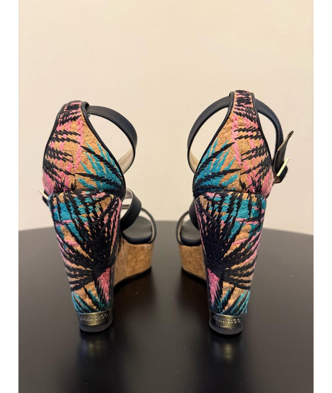 JIMMY CHOO Мульти кожаные босоножки, фото 4