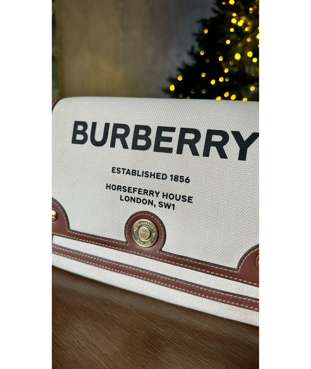 BURBERRY Бежевая кожаная сумка через плечо, фото 4