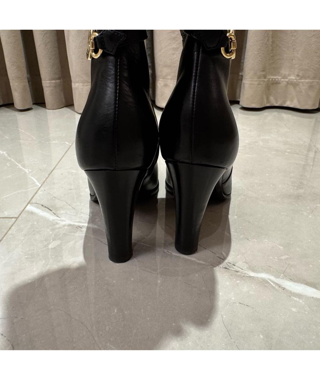 CELINE Черные кожаные сапоги, фото 5