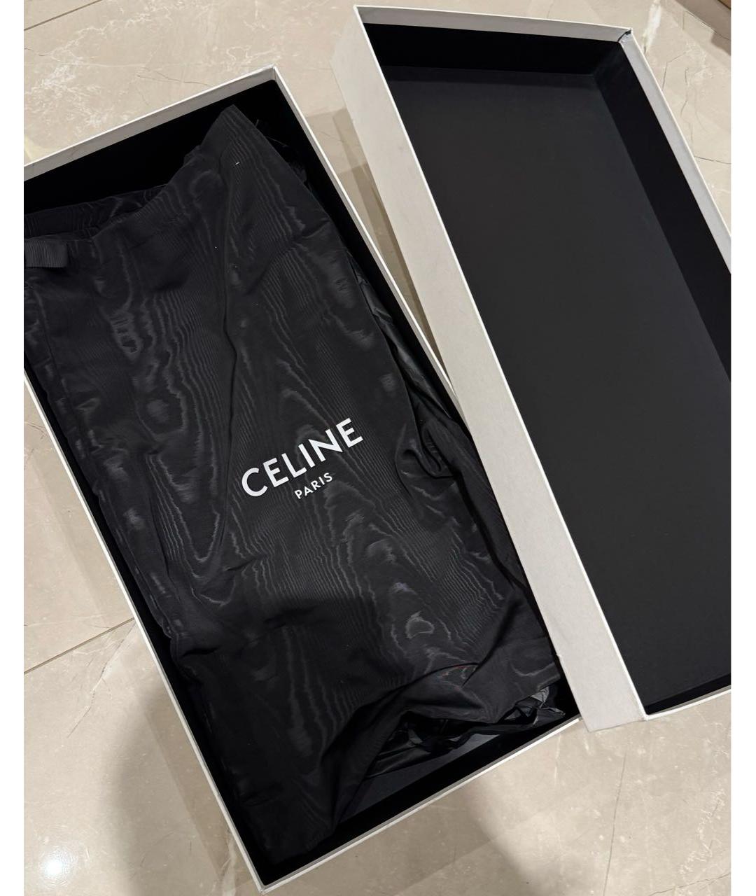CELINE Черные кожаные сапоги, фото 8