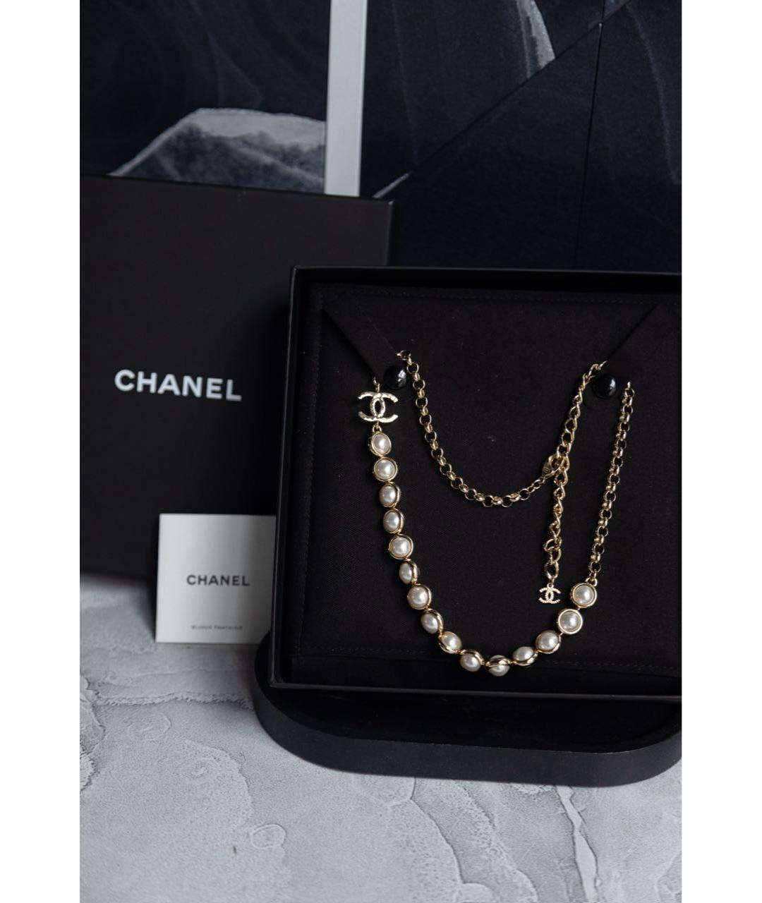 CHANEL Белое колье, фото 7