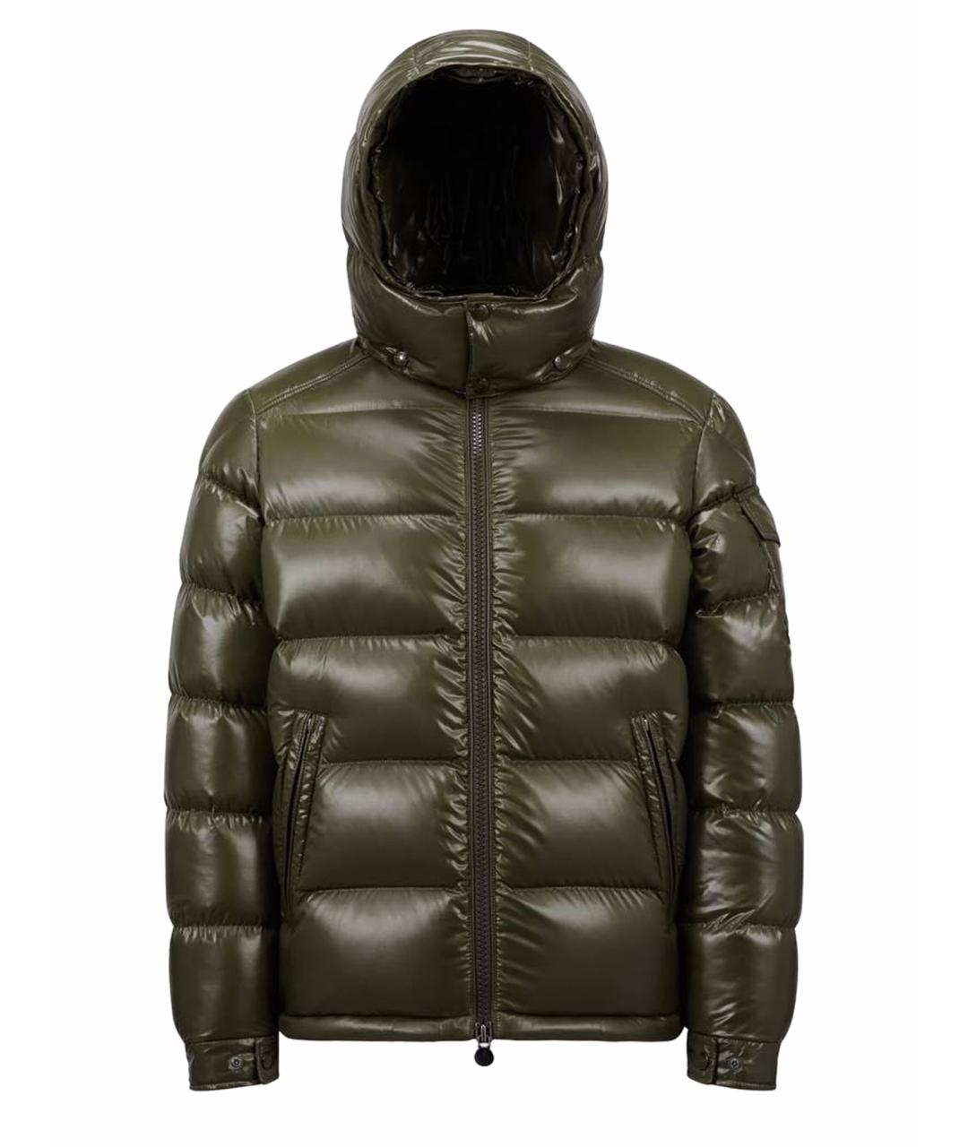 MONCLER Хаки пуховик, фото 1