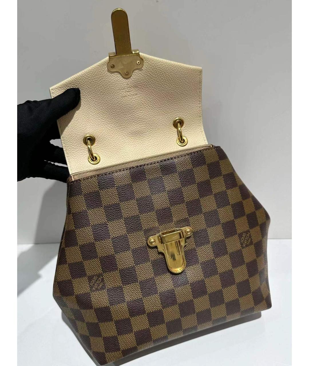 LOUIS VUITTON Коричневая кожаная сумка через плечо, фото 3