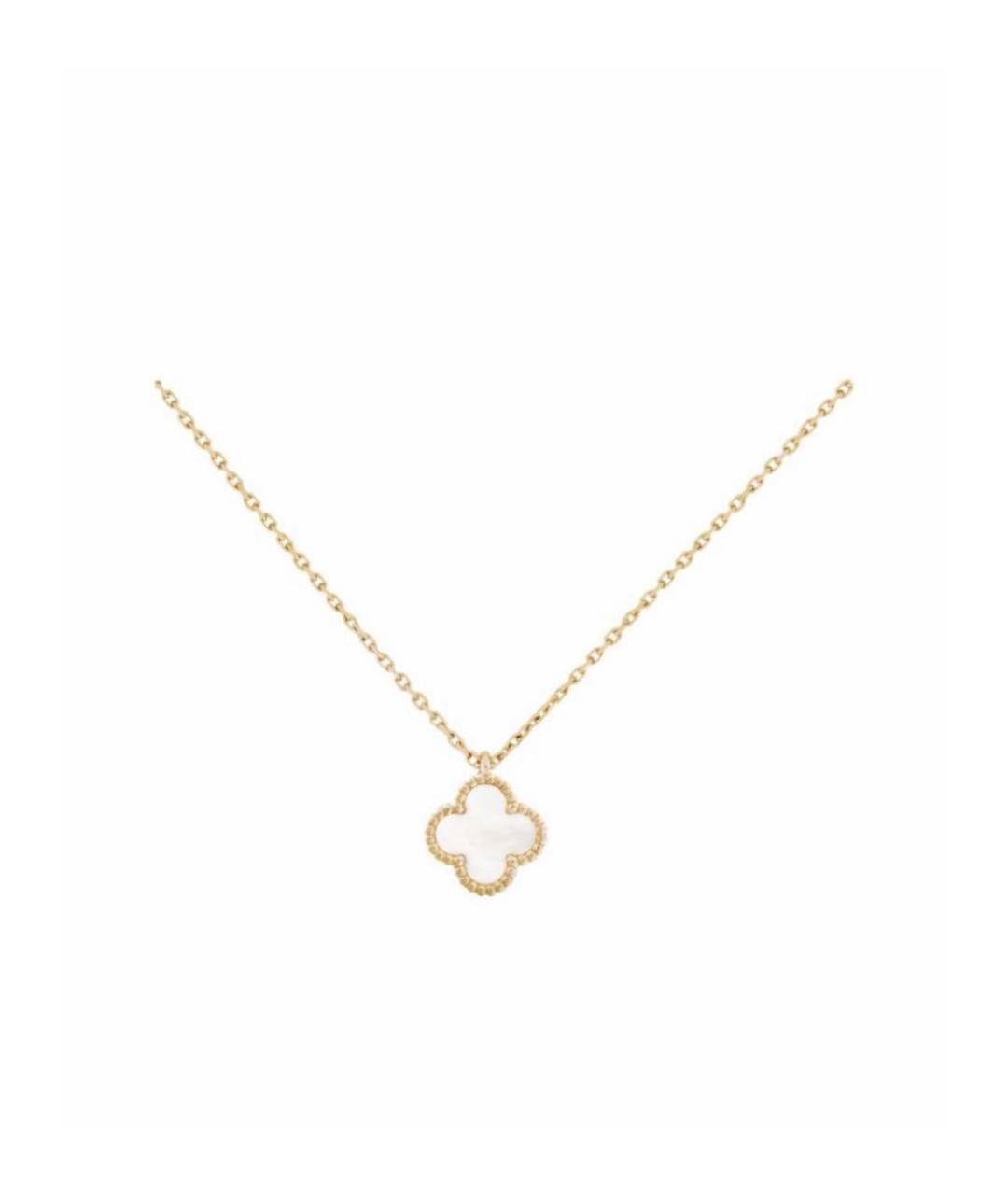 VAN CLEEF & ARPELS Белая подвеска из желтого золота, фото 1