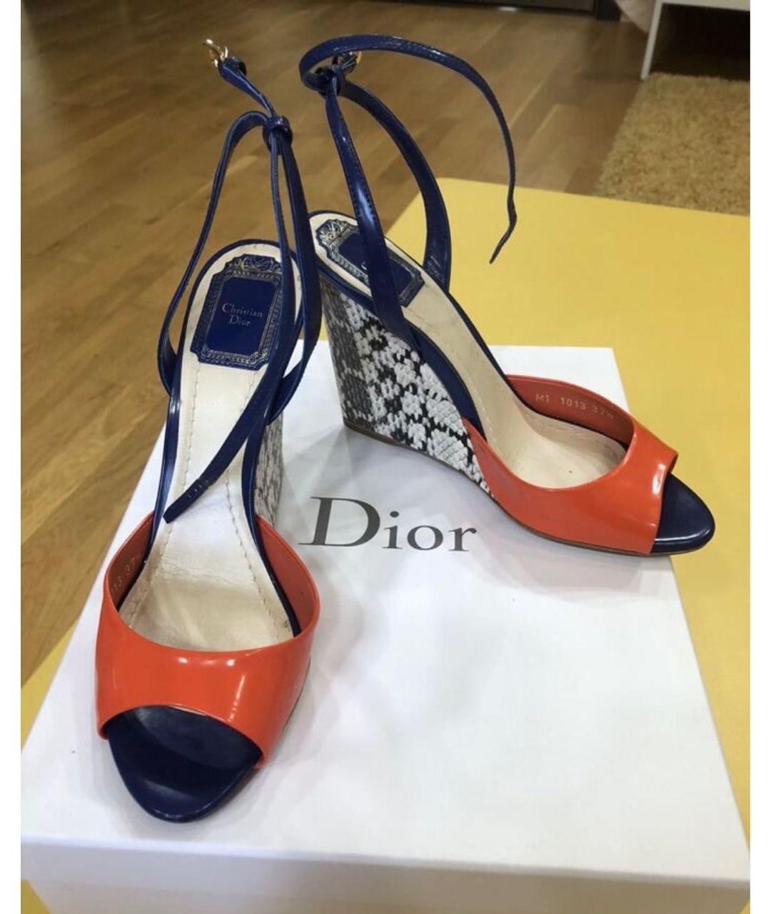 CHRISTIAN DIOR Кожаные босоножки, фото 2