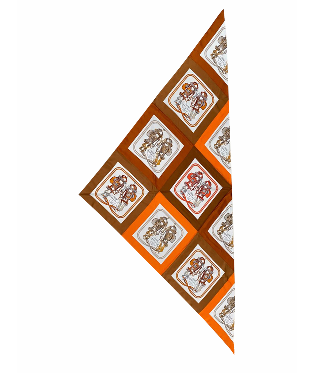 HERMES PRE-OWNED Оранжевый шелковый шарф, фото 1