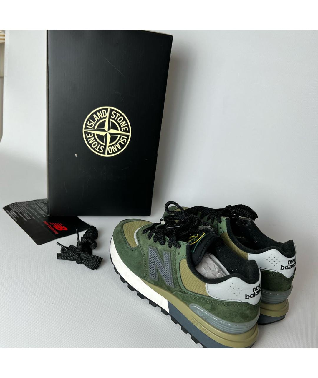 STONE ISLAND Зеленые кроссовки, фото 3