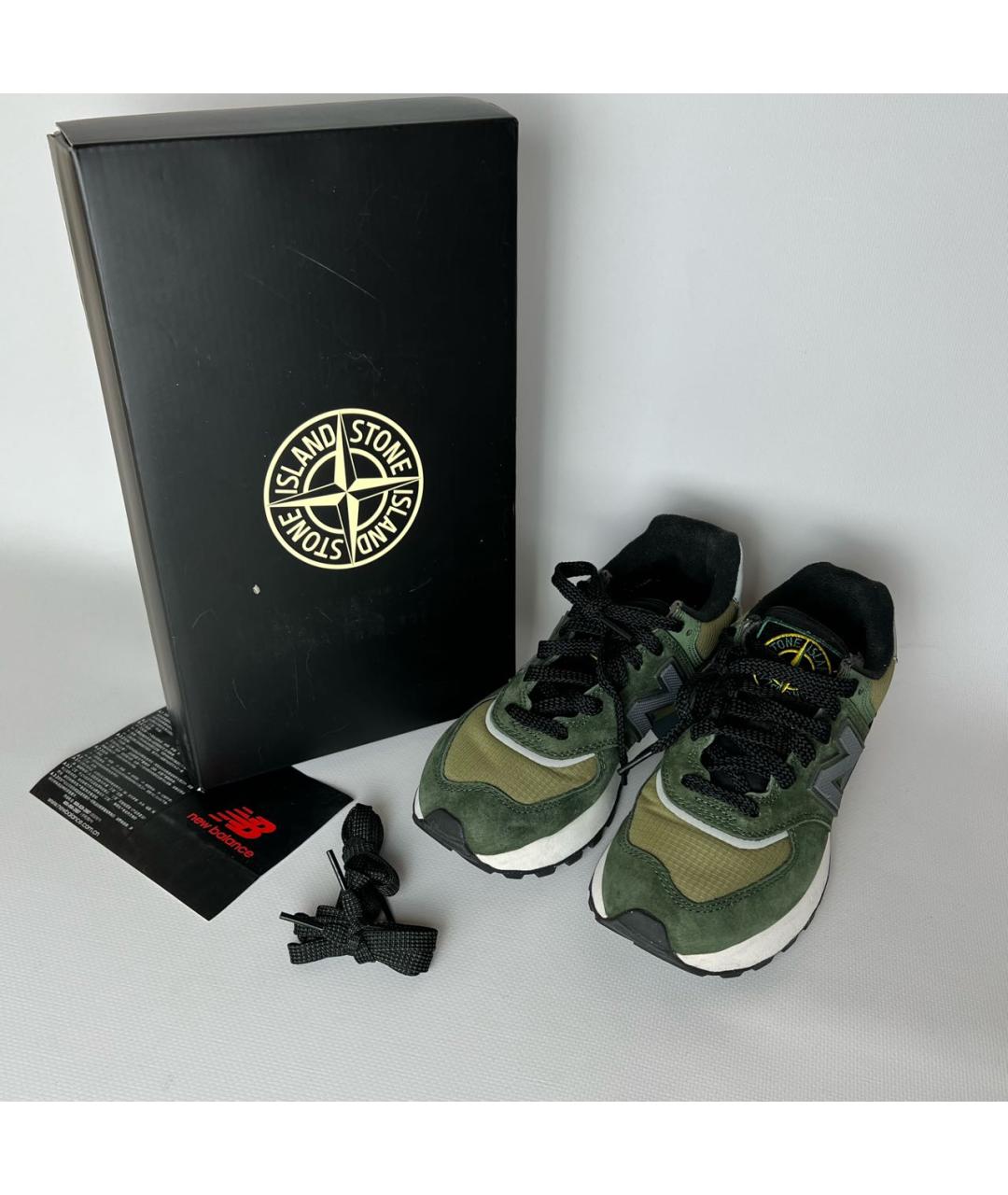 STONE ISLAND Зеленые кроссовки, фото 4