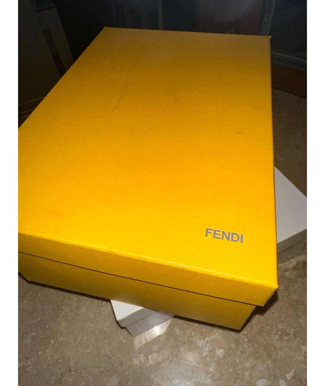 FENDI Синие мокасины, фото 5