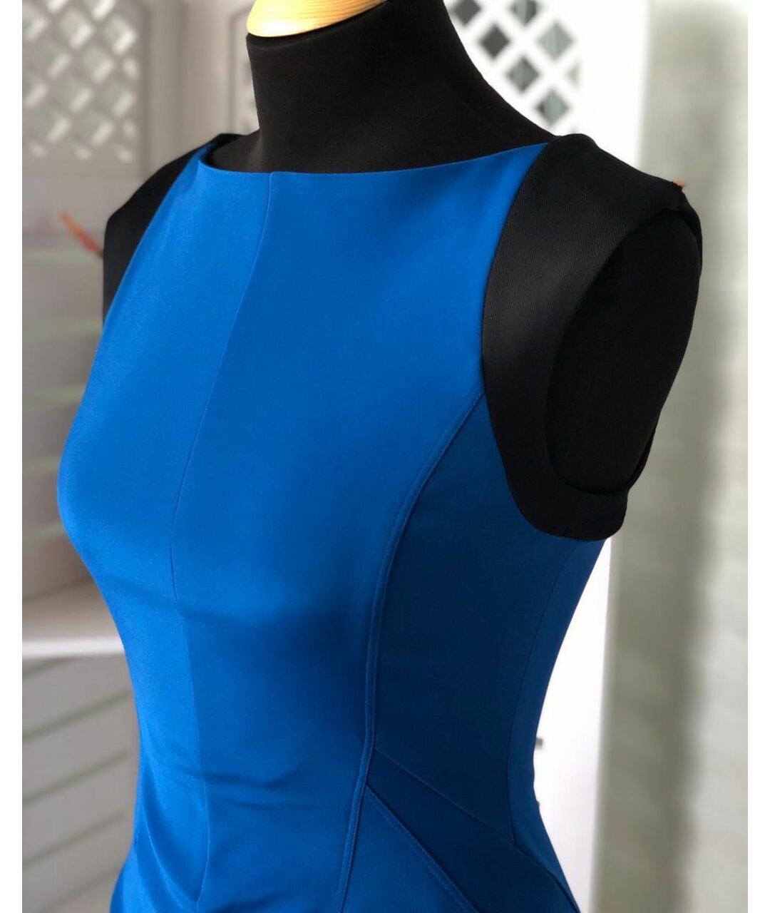 SPORTMAX Синее вискозное повседневное платье, фото 3