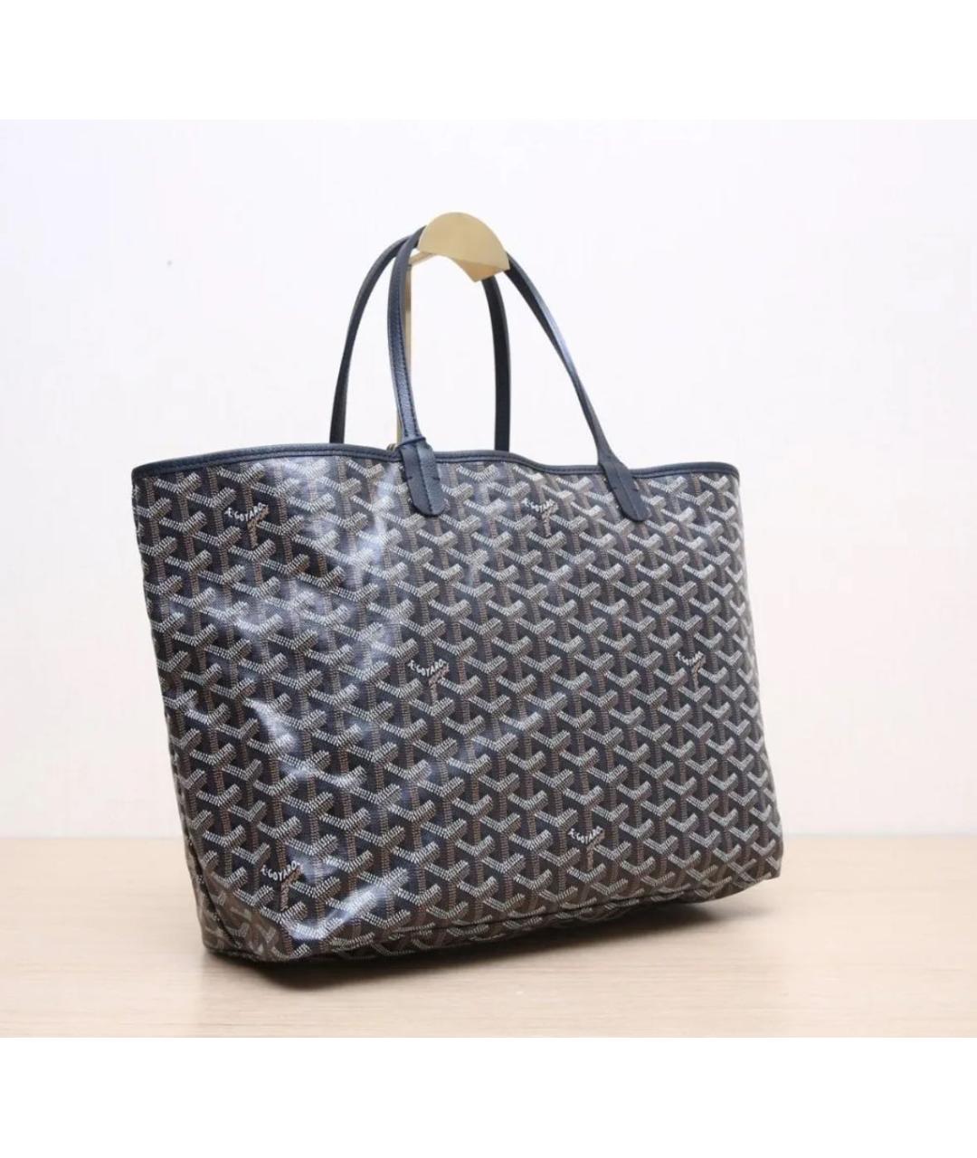 GOYARD Черная кожаная сумка тоут, фото 4