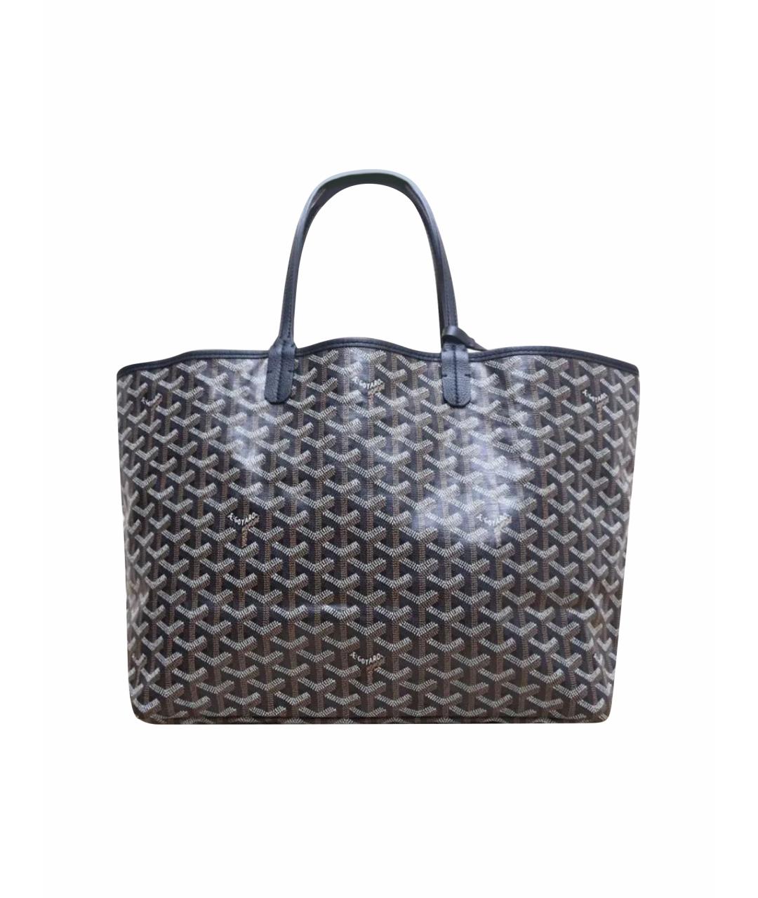 GOYARD Черная кожаная сумка тоут, фото 1