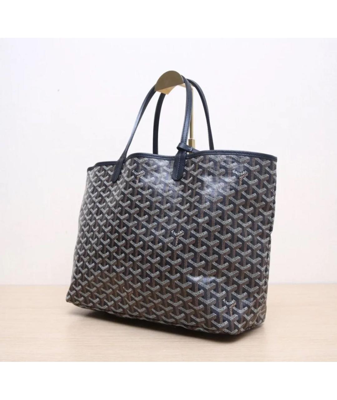 GOYARD Черная кожаная сумка тоут, фото 2