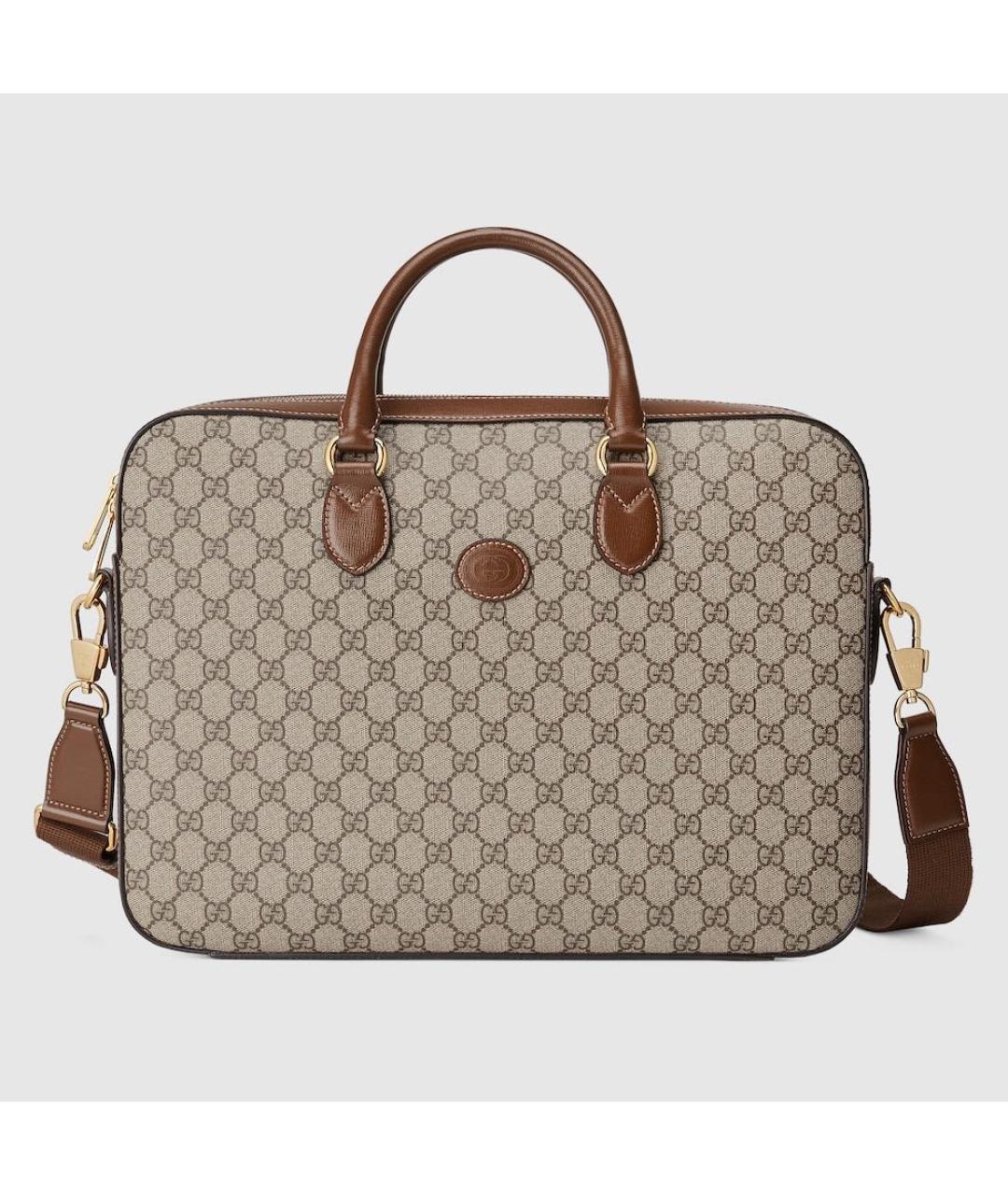 GUCCI Кожаный портфель, фото 6