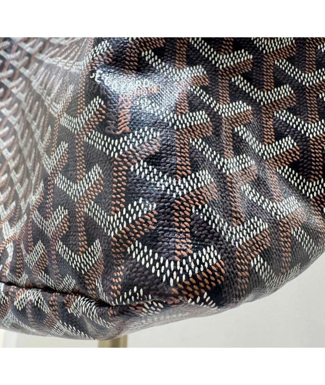 GOYARD Черная кожаная сумка тоут, фото 4