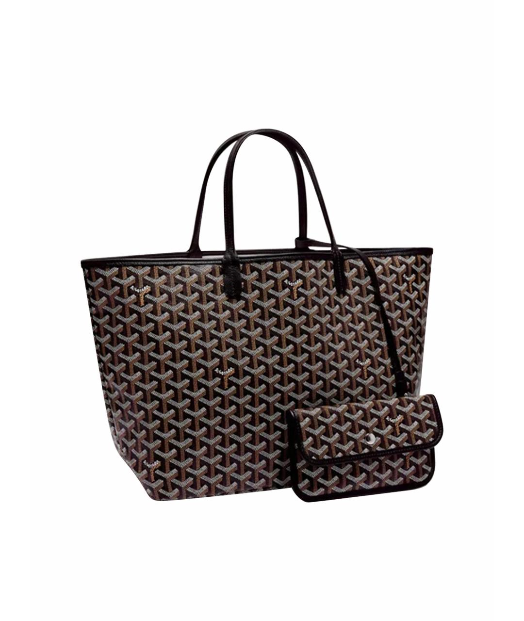 GOYARD Черная кожаная сумка тоут, фото 1