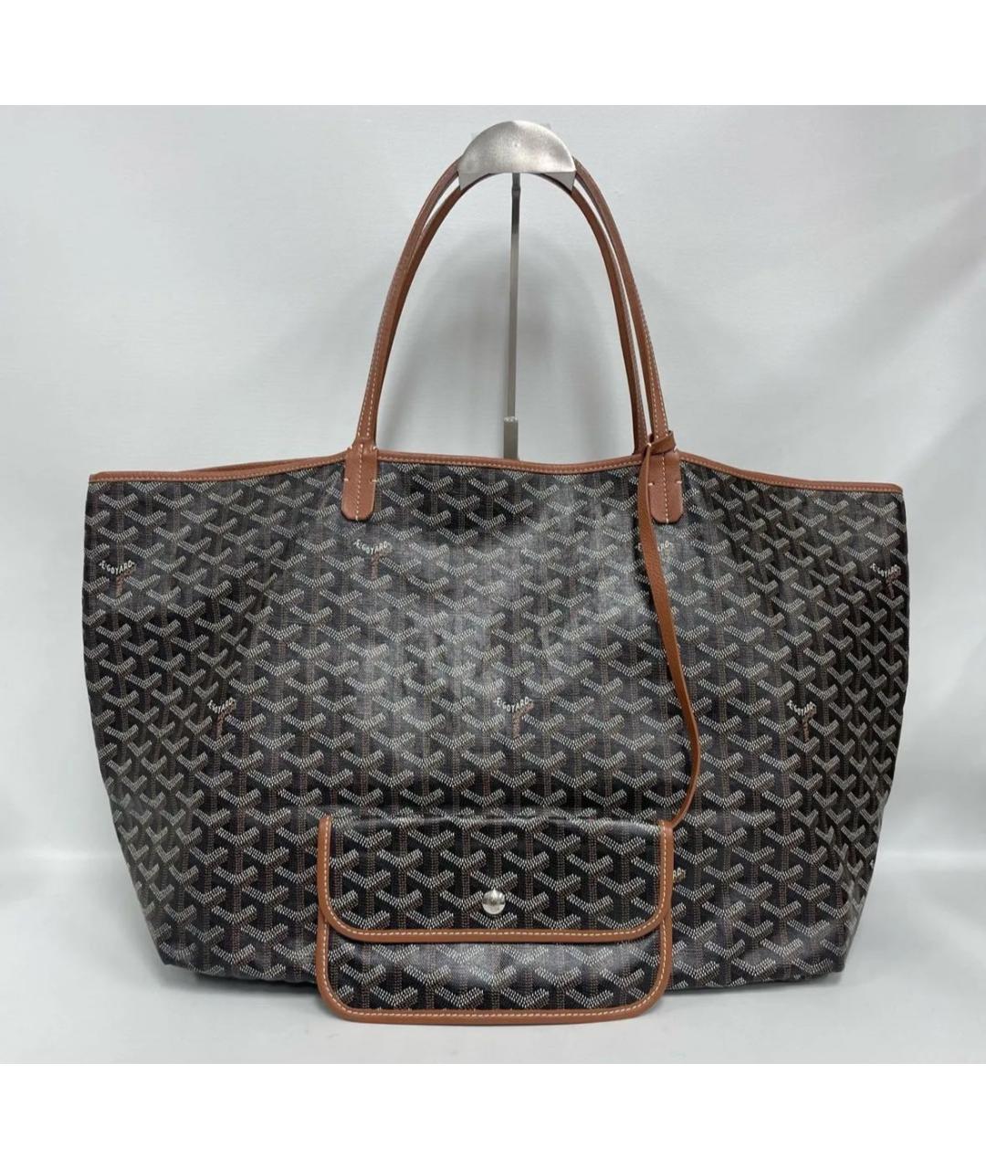 GOYARD Коричневая кожаная сумка тоут, фото 7