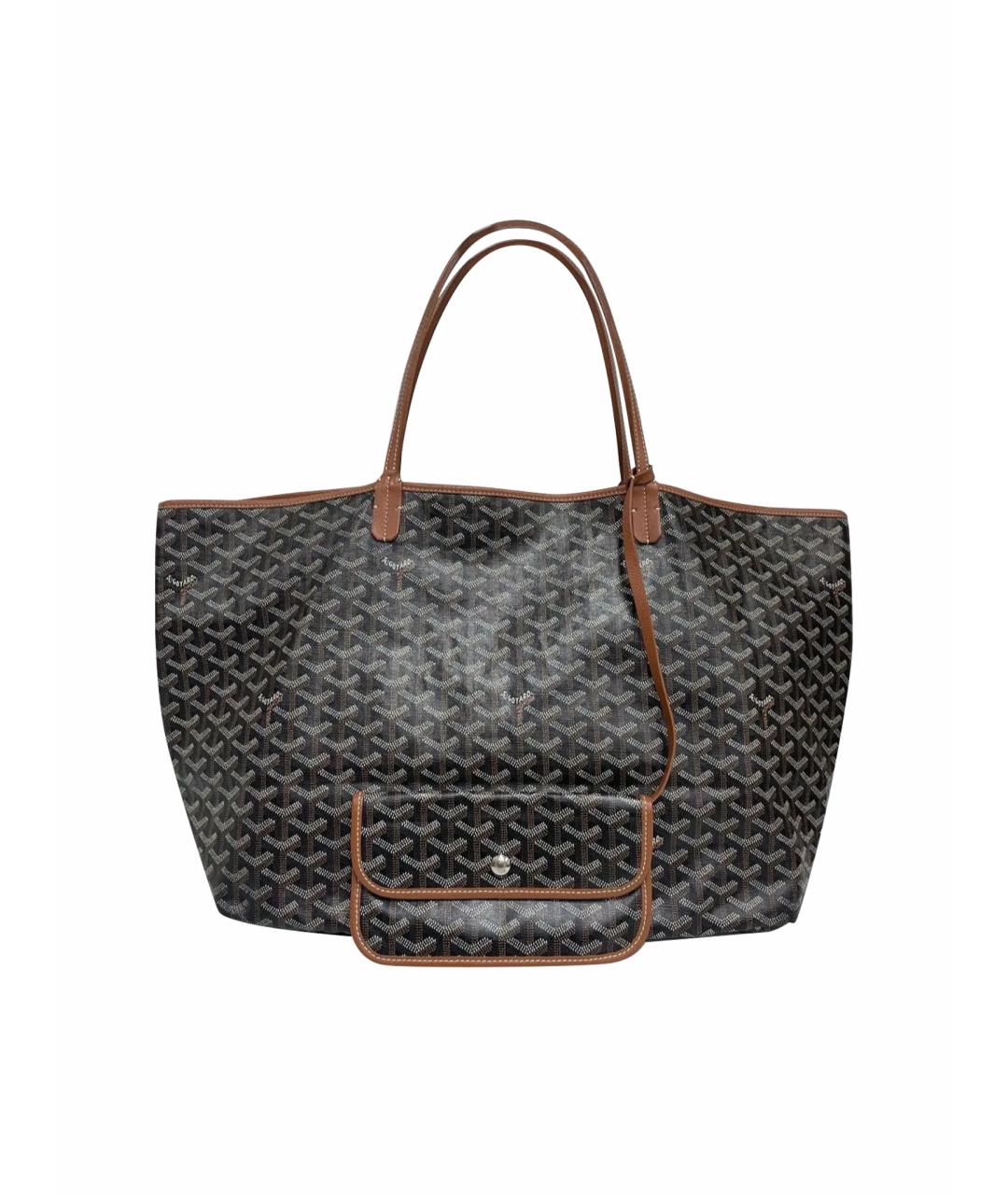 GOYARD Коричневая кожаная сумка тоут, фото 1