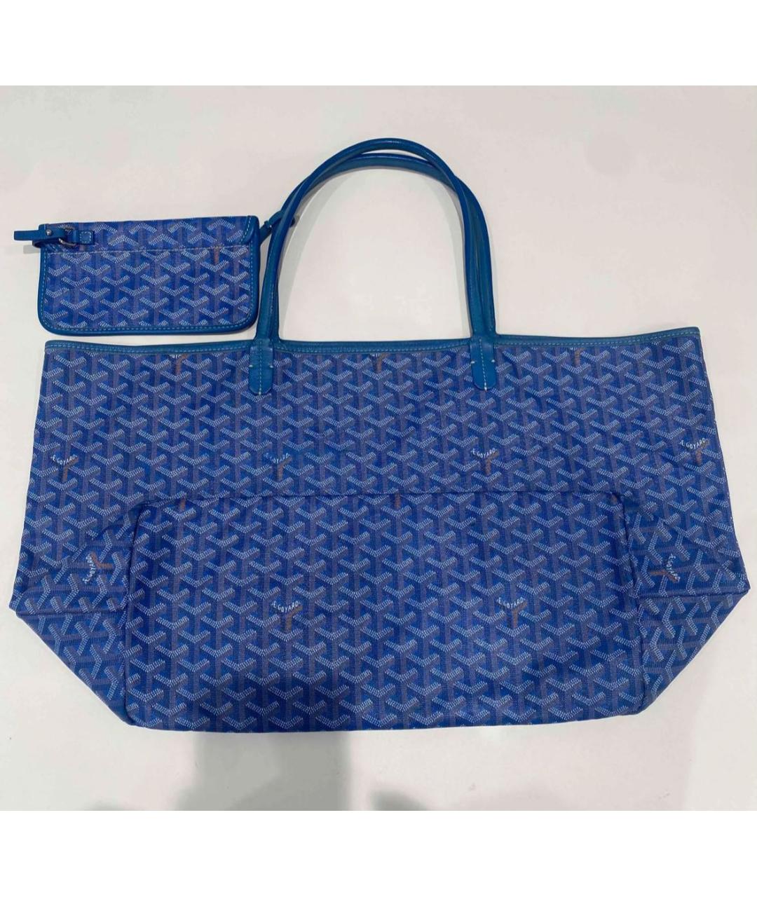 GOYARD Синяя кожаная сумка тоут, фото 2