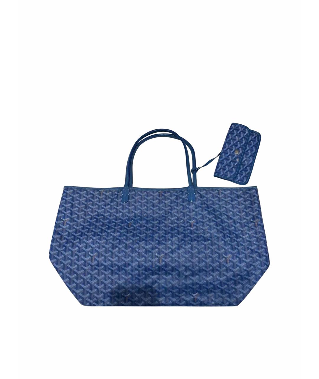 GOYARD Синяя кожаная сумка тоут, фото 1