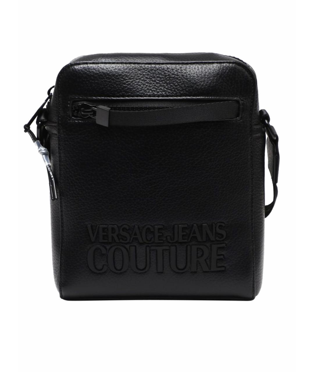 VERSACE JEANS COUTURE Черная сумка на плечо из искусственной кожи, фото 1