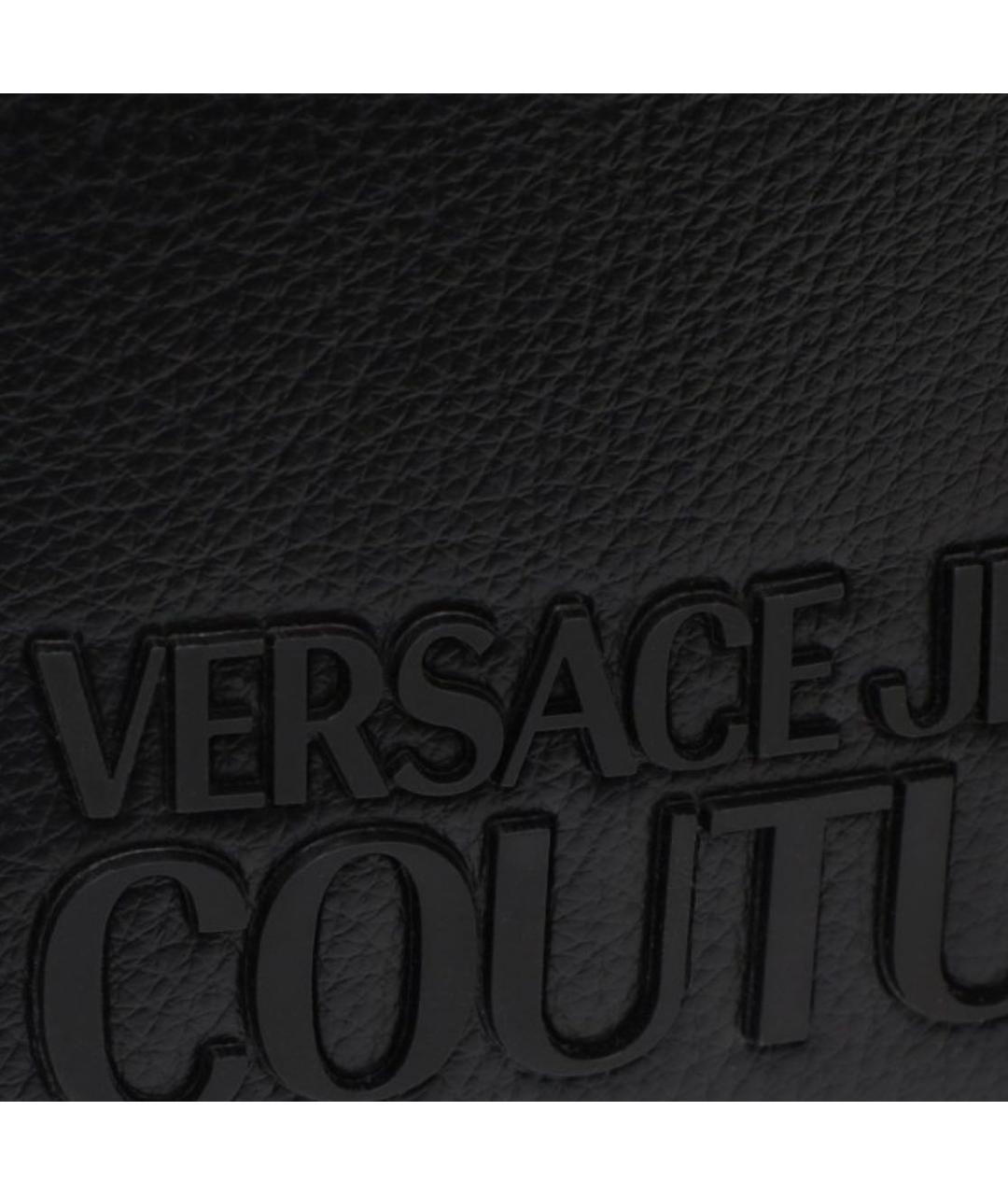 VERSACE JEANS COUTURE Черная сумка на плечо из искусственной кожи, фото 4