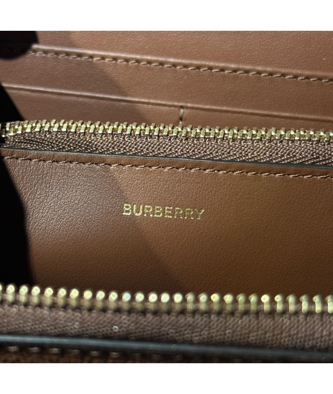 BURBERRY Коричневый кожаный кошелек, фото 6